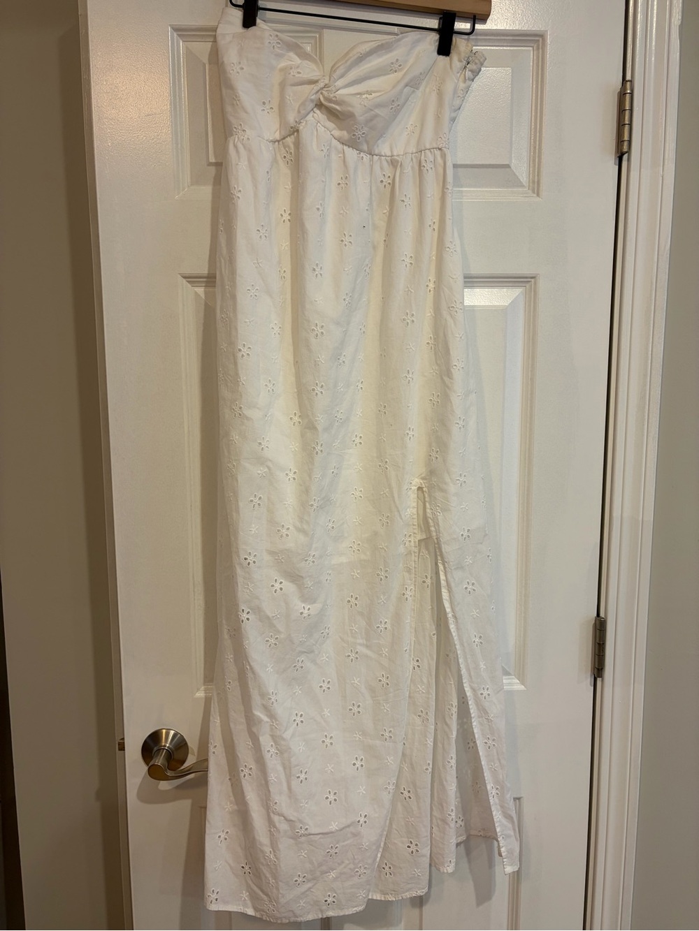 hollister strapless eyelet maxi dress